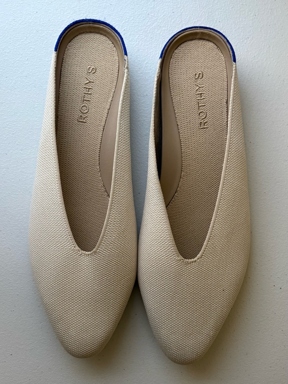 Rothy’s Vanilla Bean Almond Toe Women’s Mules Size 10 New